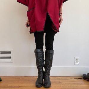 Sagebrush knee high black leather boots 6.5